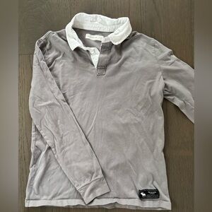 Boys Abercrombie long sleeve collar t shirt, size 11/12